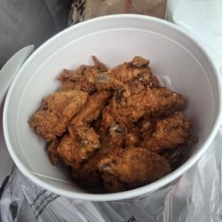 KFC - 12 piece original, perfectly cooked.