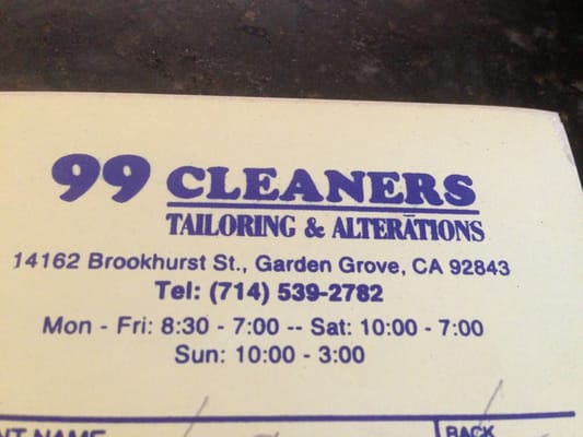 99 Cents Cleaners 14162 Brookhurst St Garden Grove Ca Dry Cleaners Mapquest