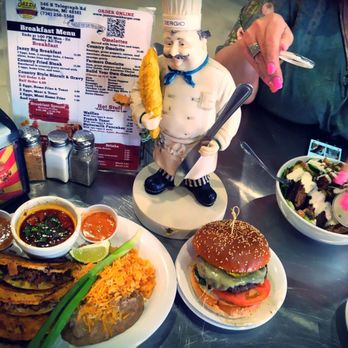 Jazzy Steakburger - Burger Bowl, Jazzy Burger, QuesaBirria Taco w Consomme Rice n Beans OMG those are Marvelous - Cheesesteaks Near Me - monroe, Michigan