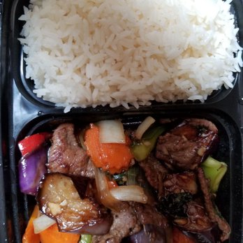 3 Seasons Thai Bistro - The Eggplant Delight with beef (+ white rice) - Thai Near Me - Oakland, California