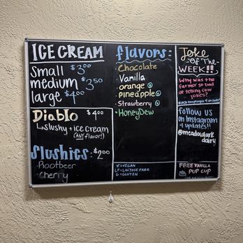 Meadowlark Dairy - Menu 1/23/23 - Ice Cream & Frozen Yogurt Near Me - Pleasanton, California Meadowlark Dairy - Menu 1/23/23 - Ice Cream & Frozen Yogurt Near Me - Pleasanton, California