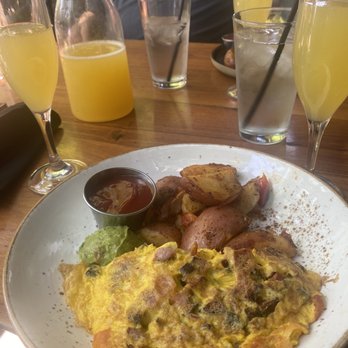 ProAbition - Meat lovers omelette and Mimosa Was very good loved it - New American Near Me - Riverside, California ProAbition - Meat lovers omelette and Mimosa Was very good loved it - New American Near Me - Riverside, California