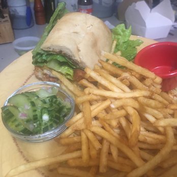 Zenwich - Elmhurst - Chicken Teriyaki Katsu with Sunomono Salad and Truffle Fries. - Sandwiches Near Me - Elmhurst, Illinois Zenwich - Elmhurst - Chicken Teriyaki Katsu with Sunomono Salad and Truffle Fries. - Sandwiches Near Me - Elmhurst, Illinois