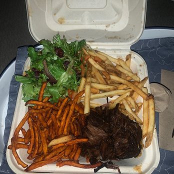 The Standing Room - Short rib, fries, salad, Brussels sprouts (oh wait, you mean those orange things aren't Brussels sprouts?!?!) - Burgers Near Me - Torrance, California The Standing Room - Short rib, fries, salad, Brussels sprouts (oh wait, you mean those orange things aren't Brussels sprouts?!?!) - Burgers Near Me - Torrance, California