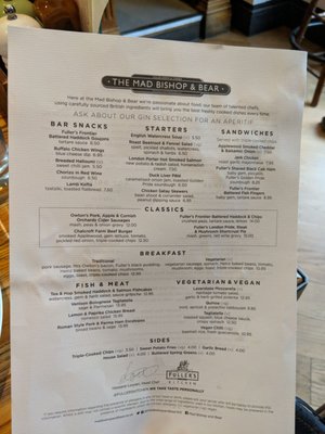 Menu photo 2 The Mad Bishop & Bear London, XGL Menu photo 2 The Mad Bishop & Bear London, XGL
