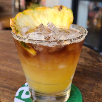 Agave & Vine - $5 mai tai! Comes with pineapple and macadamia nut rim. Yum, especially for $5! - Cocktail Bars Near Me - Honolulu, Hawaii