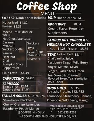 Menu photo 4 Coffee In Holly Holly Springs, MS