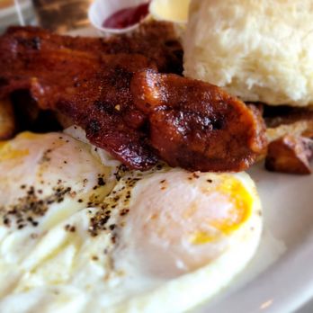 Bacon Boise - Fried eggs and potatoes and bacon with a biscuit - Breakfast & Brunch Near Me - Boise, Idaho Bacon Boise - Fried eggs and potatoes and bacon with a biscuit - Breakfast & Brunch Near Me - Boise, Idaho