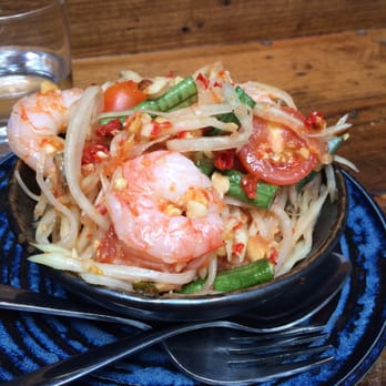 Rice Paper Scissors - Papaya salad with king prawns. - Asian Fusion Near Me - Fitzroy, VIC