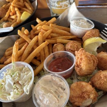 Tide Tables - Hearty portion fried scallops - Seafood Near Me - Cortez, Florida