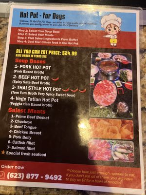Menu photo 1 Hot Pot For Days Glendale, AZ