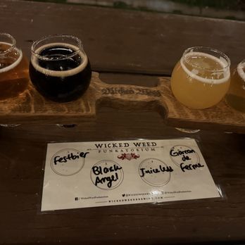 Wicked Weed Funkatorium - Beer flight - Brewpubs Near Me - Asheville, North Carolina Wicked Weed Funkatorium - Beer flight - Brewpubs Near Me - Asheville, North Carolina
