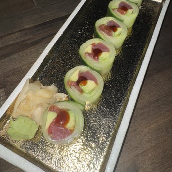 Naamah Sushi - Tuna Truffle Roll (wrapped in cucumber) - Sushi Bars Near Me - Boca Raton, Florida Naamah Sushi - Tuna Truffle Roll (wrapped in cucumber) - Sushi Bars Near Me - Boca Raton, Florida