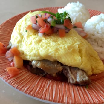 My Cafe - Kalua pig & lomi tomato omelet. Broke da mouth. - Breakfast & Brunch Near Me - Kapolei, Hawaii My Cafe - Kalua pig & lomi tomato omelet. Broke da mouth. - Breakfast & Brunch Near Me - Kapolei, Hawaii