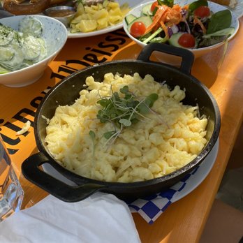Ludwig's Biergarten - Spaetzle with cheese - German Near Me - Mountain View, California Ludwig's Biergarten - Spaetzle with cheese - German Near Me - Mountain View, California