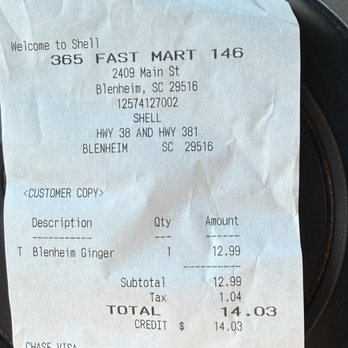 Parker's Pit Stop - Price of 6 Pack of Blenheim Ginger Ale Hot - Gas Stations Near Me - Blenheim, South Carolina Parker's Pit Stop - Price of 6 Pack of Blenheim Ginger Ale Hot - Gas Stations Near Me - Blenheim, South Carolina
