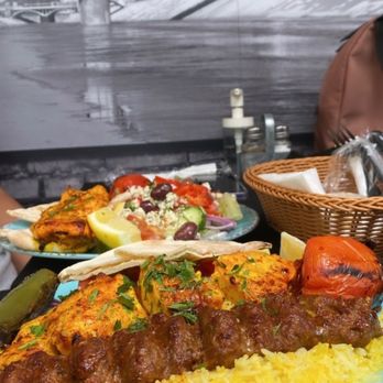 Sofreh - Greek chicken salad  Chicken lule CHICKEN SHISH KABOB & BEEF LULE - Mediterranean Near Me - Los Angeles, California