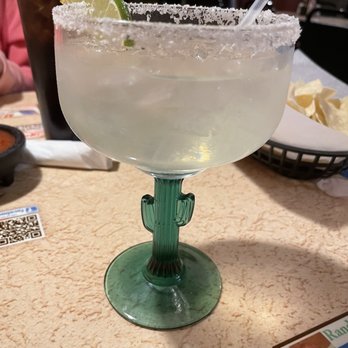 Nopalito's - Average margarita cane in a cool cactus glass! - Mexican Near Me - Harrison, Arkansas