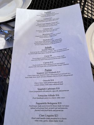 Menu photo 5 Dalla Baia Poulsbo, WA