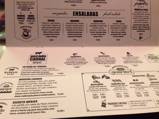 Menu photo 2 Quilombo Madrid, M