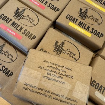 Surfing Goat Dairy - Goat milk soap made at Surfing Goat Dairy (3 for $30) - April 2025 - Cheese Shops Near Me - Kula, Hawaii Surfing Goat Dairy - Goat milk soap made at Surfing Goat Dairy (3 for $30) - April 2025 - Cheese Shops Near Me - Kula, Hawaii