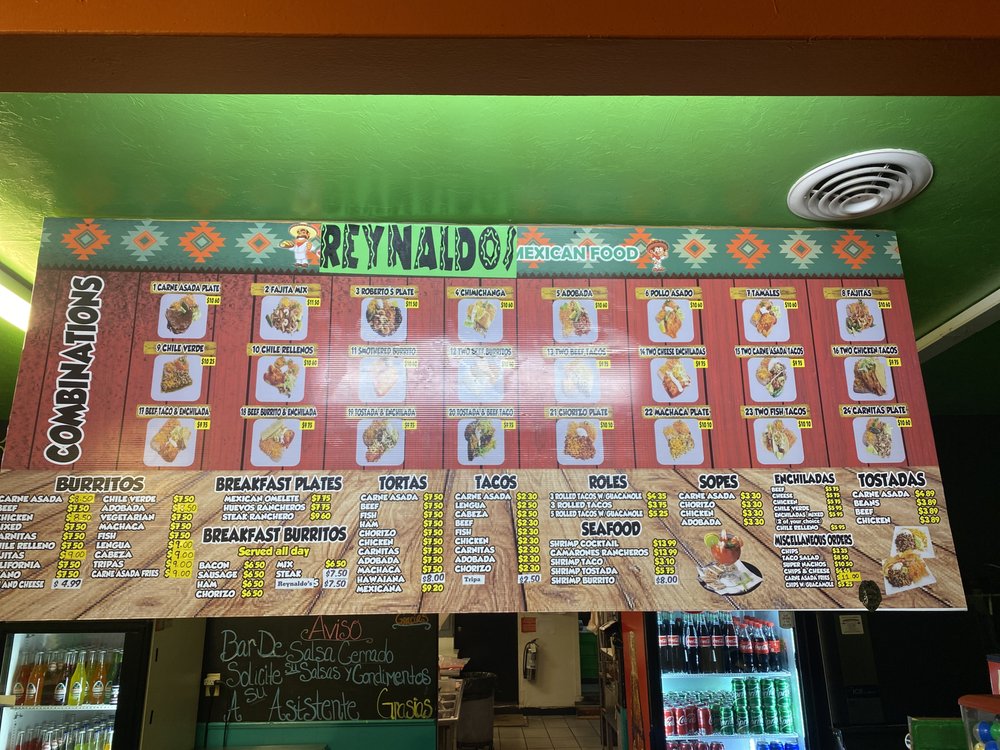 REYNALDO’S MEXICAN FOOD Updated August 2024 628 S Lincoln Ave