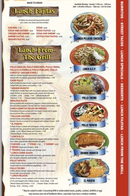 Menu photo 1 La Carreta Mexican Restaurant Thomasville, NC