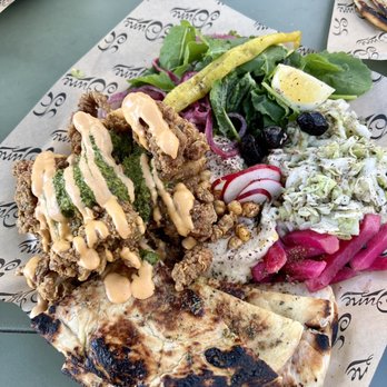 Dune - Hummus & Fried Chicken Plate - Falafel Near Me - Los Angeles, California