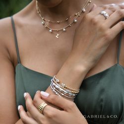 Park Jewelers - Gabriel & Co. designs pieces to layer and mix & match to make the perfect outfit.  Available at Park Jewelers