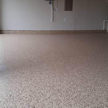 Full Flake Polyaspartic Garage Floor Coating System Color