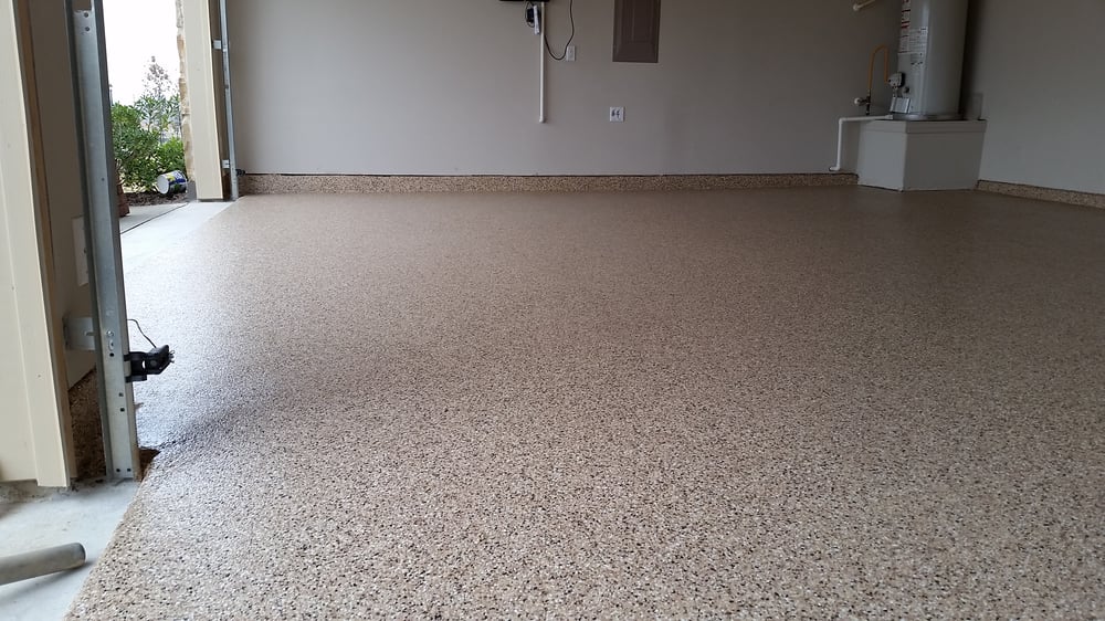 Full Flake Polyaspartic Garage Floor Coating System Color