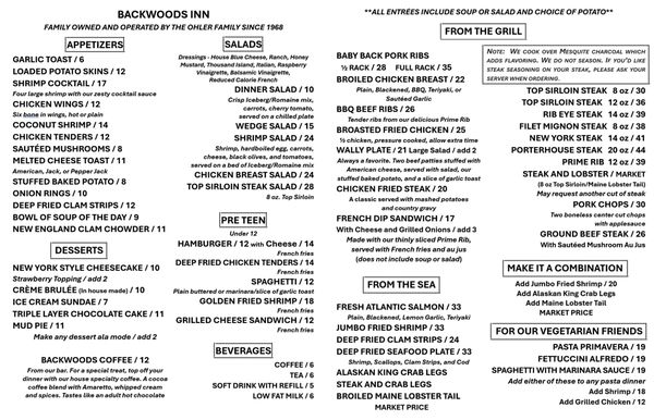 Menu photo 7 Backwoods Inn Santa Clarita, CA Menu photo 7 Backwoods Inn Santa Clarita, CA