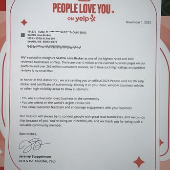 Seattle Love Broker - While being recognized for its excellent reputation, SLB has been unfairly blocked by Yelp since 2020 so unable to respond to Yelp reviews - Matchmakers Near Me - Seattle, Washington Seattle Love Broker - While being recognized for its excellent reputation, SLB has been unfairly blocked by Yelp since 2020 so unable to respond to Yelp reviews - Matchmakers Near Me - Seattle, Washington