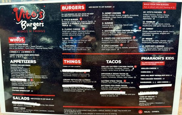 Menu photo 2 Vito's Burgers Schaumburg, IL Menu photo 2 Vito's Burgers Schaumburg, IL