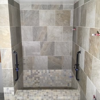 JP Tile & Stone - a walk in shower - Flooring Near Me JP Tile & Stone - a walk in shower - Flooring Near Me