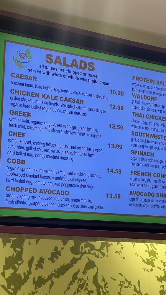 CHOP & TOSS SALAD COMPANY 14 Reviews 1001 King Of Prussia Plz, King