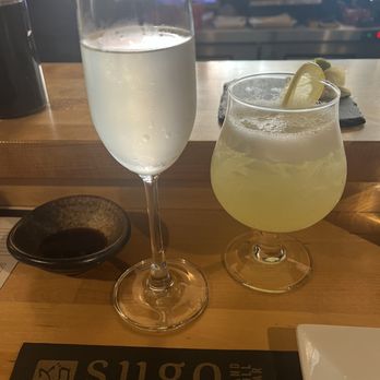 Sugo Hand Roll Bar - Hana Awaka & Lemon Cucumber sake - Sushi Bars Near Me - Seattle, Washington