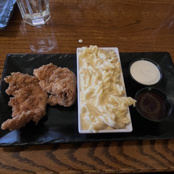 Woody's Library Restaurant - Chicken Tenders with mac and cheese - New American Near Me - Carmel, Indiana Woody's Library Restaurant - Chicken Tenders with mac and cheese - New American Near Me - Carmel, Indiana