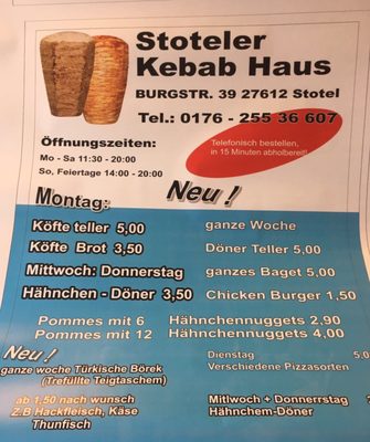 Menu photo 3 Stoteler Kebab Haus Loxstedt, NI