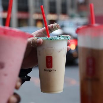 Gong Cha - Green tea with milk cap - Bubble Tea Near Me - Boston, Massachusetts Gong Cha - Green tea with milk cap - Bubble Tea Near Me - Boston, Massachusetts