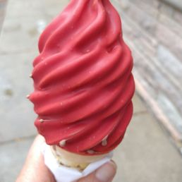 Chocolate custard ($3.75) with cherry dip ($0.75) cone Chocolate custard ($3.75) with cherry dip ($0.75) cone