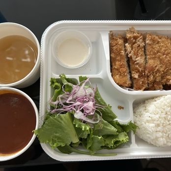 Cotolet Premium Cutlet - Miso soup on top, red sauce and then pork tonkatsu box - Japanese Near Me - Richmond Hill, Ontario