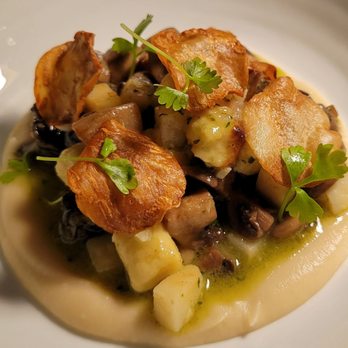 Glass Light - Escargot with parisian gnocchi and button mushrooms - New American Near Me - Norfolk, Virginia