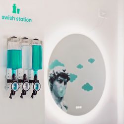 Beambar - Interior of Beambar. Different flavors for mouthwash.
