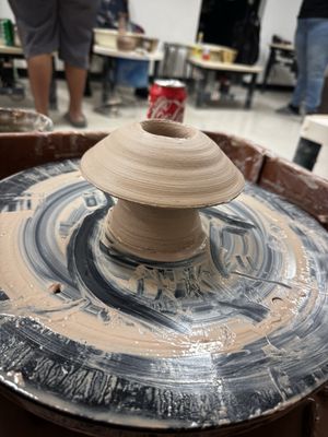 Wheel throwing pottery class at Animal House Pottery studio in Las Vegas, NV