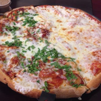 Gina's Pizza - Half cheese and half BBQ chicken - Italian Near Me - Costa Mesa, California
