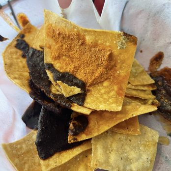 La Diosa de los Moles - Free sample of four different mole sauces atop tortilla chips. - Mexican Near Me - Bell Gardens, California La Diosa de los Moles - Free sample of four different mole sauces atop tortilla chips. - Mexican Near Me - Bell Gardens, California