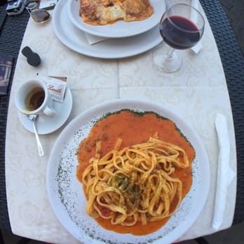 My Bar - Spaghetti with meat sauce and an espresso chugged before the meal for an epic long day of walking - Italian Near Me - Rome, RM