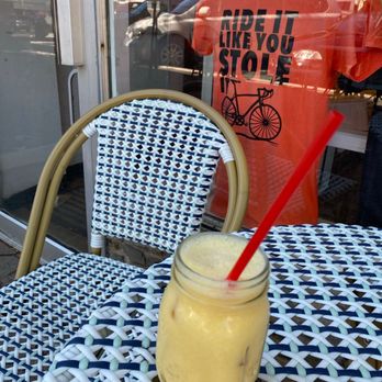 Bliss Coffee Lounge - Naval-Orange Smoothie, outside T-Shirt print shop - Coffee & Tea Near Me - Somerville, New Jersey Bliss Coffee Lounge - Naval-Orange Smoothie, outside T-Shirt print shop - Coffee & Tea Near Me - Somerville, New Jersey