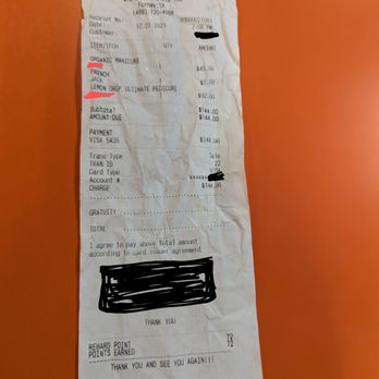 Lemon Drop Nail Bar - My receipt for services. - Nail Salons Near Me - Forney, Texas Lemon Drop Nail Bar - My receipt for services. - Nail Salons Near Me - Forney, Texas